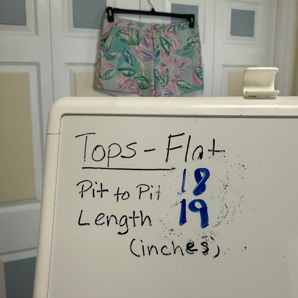 Lilly Pulitzer Callahan Floral Shorts Pink Teal Green Size 10 Style 001273 - Picture 7 of 7